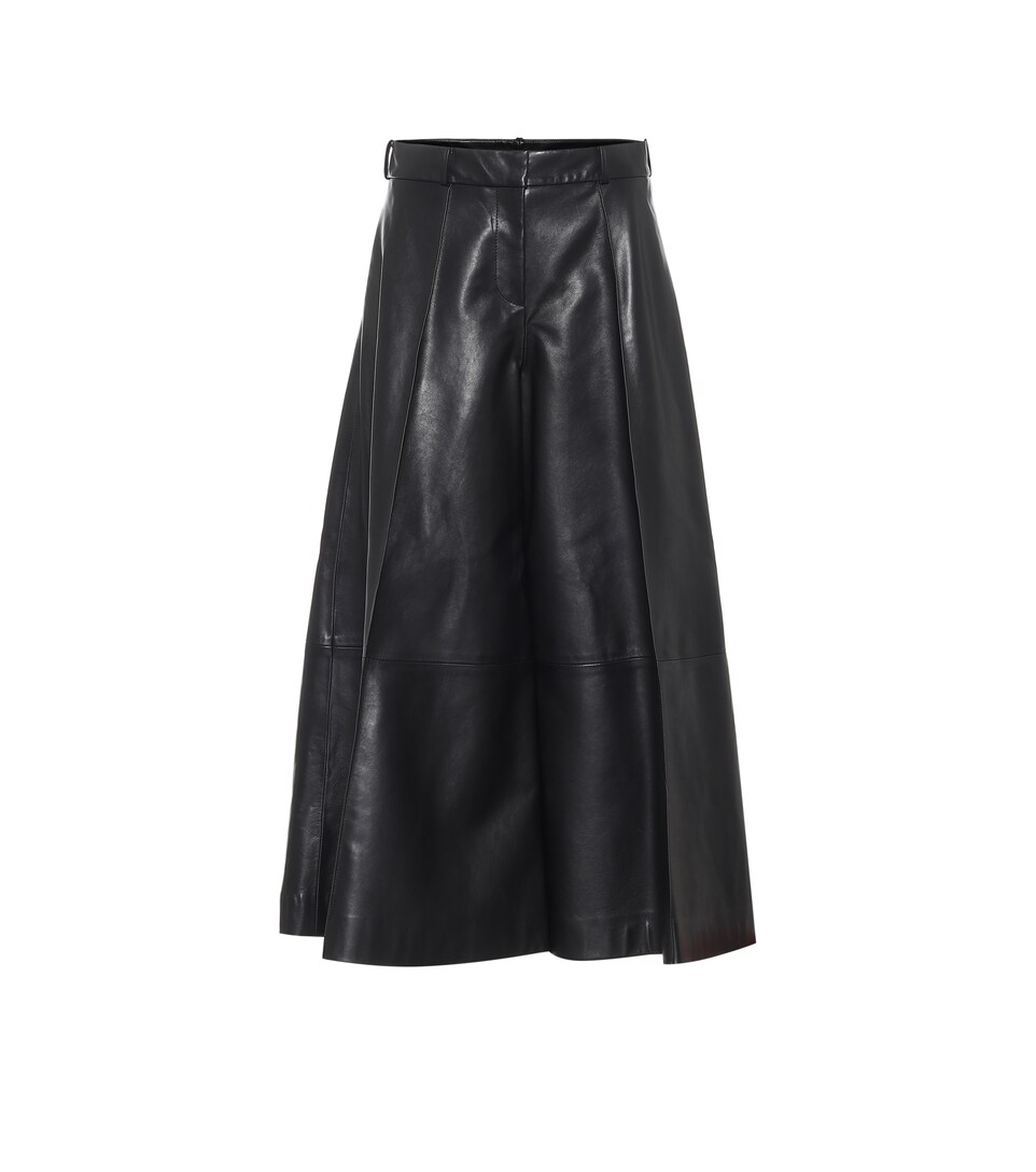 Khaite - Pantaloni culottes Selma in pelle | Mytheresa