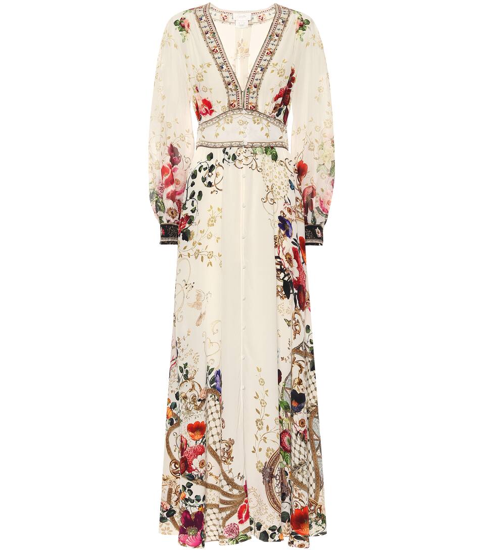 floral silk maxi dress