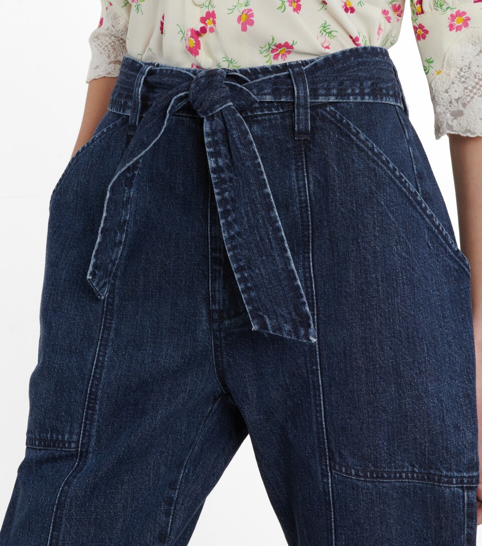 J Brand - Athena cropped paperbag jeans 