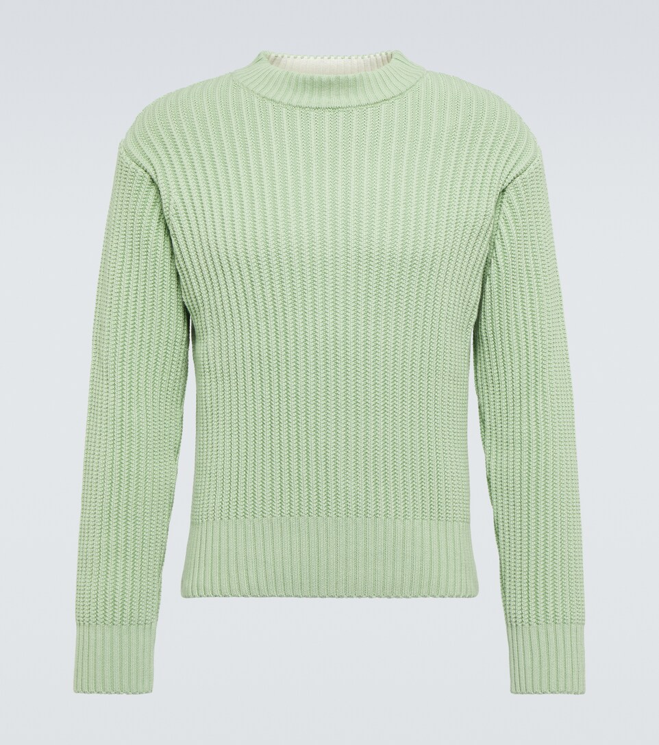 Ami Paris - Ribbed-knit cotton and wool 