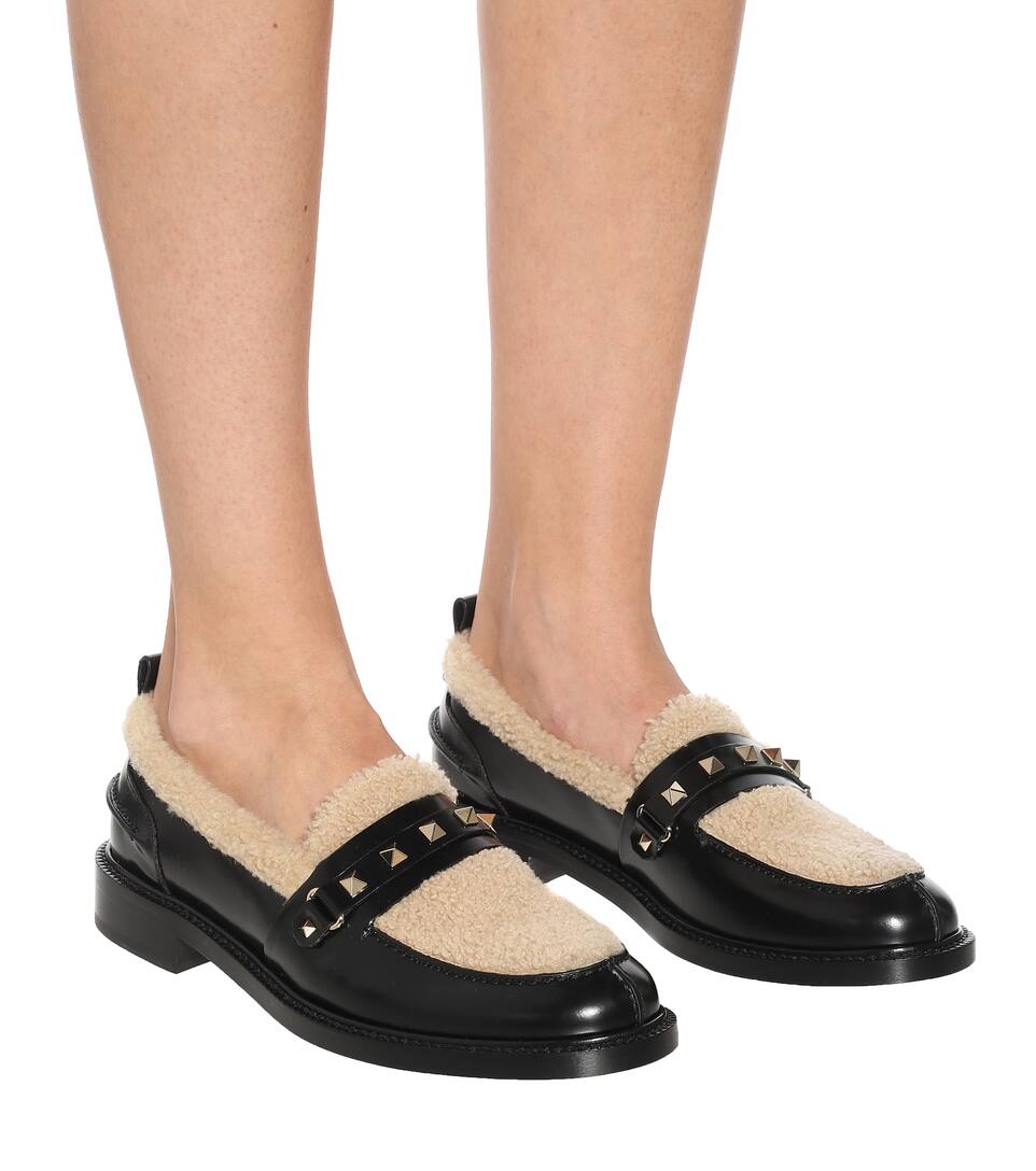 valentino rockstud loafers