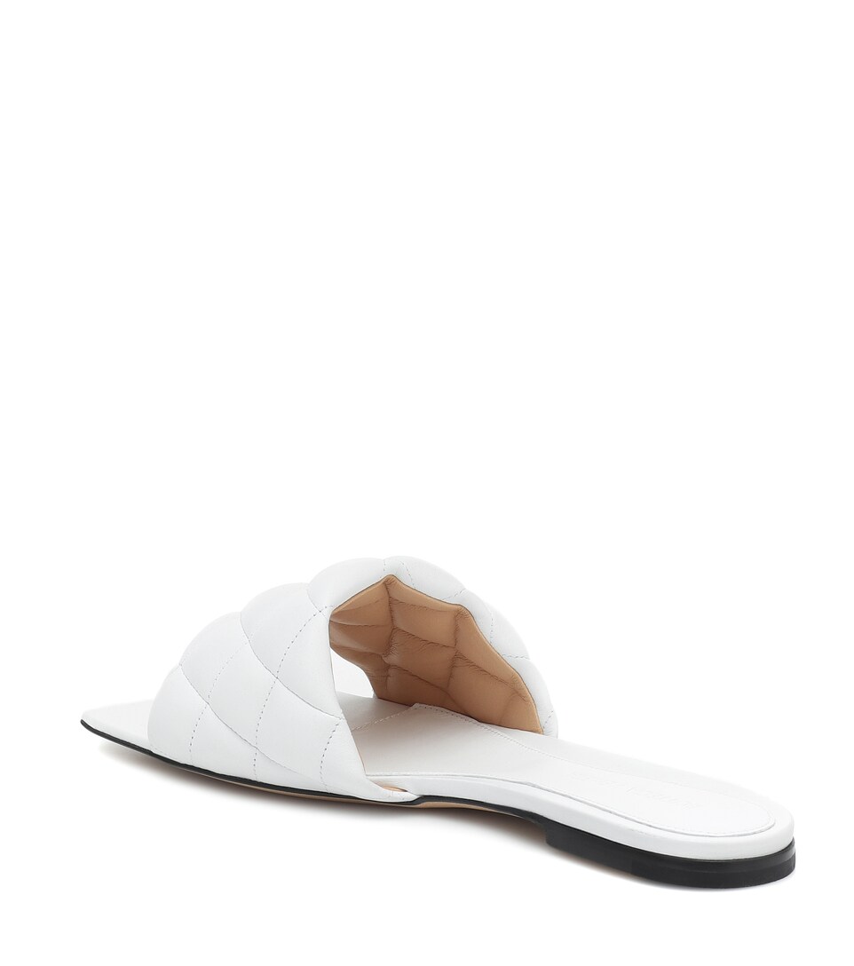bottega veneta quilted slip on white