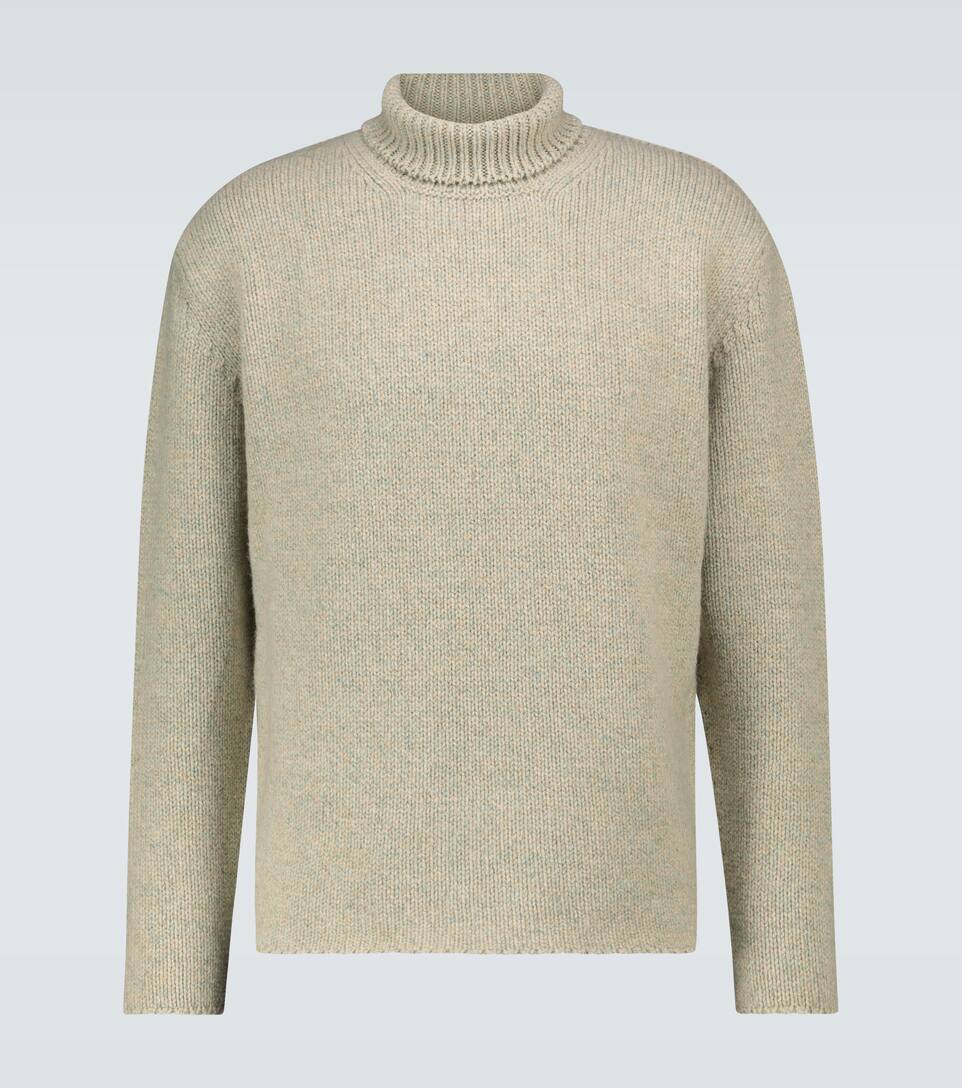 camel turtleneck sweater