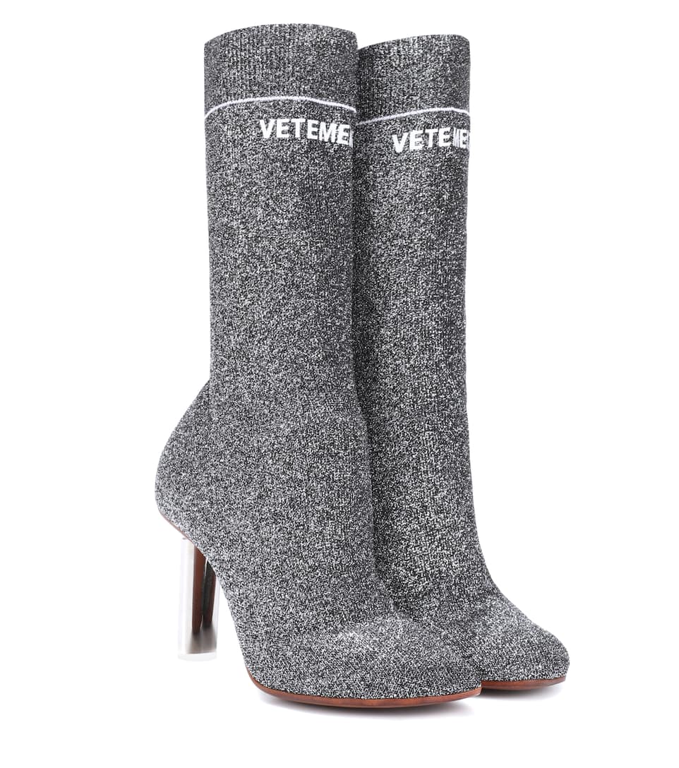 LighterHeel Sock Ankle Boots Vetements mytheresa