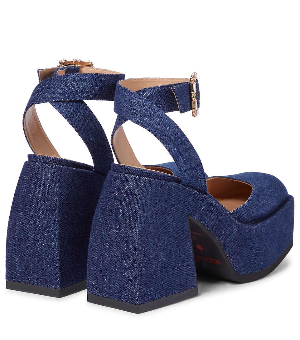 denim platform shoes