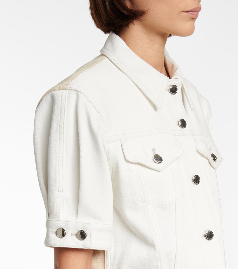 Cropped denim canvas jacket | Mytheresa