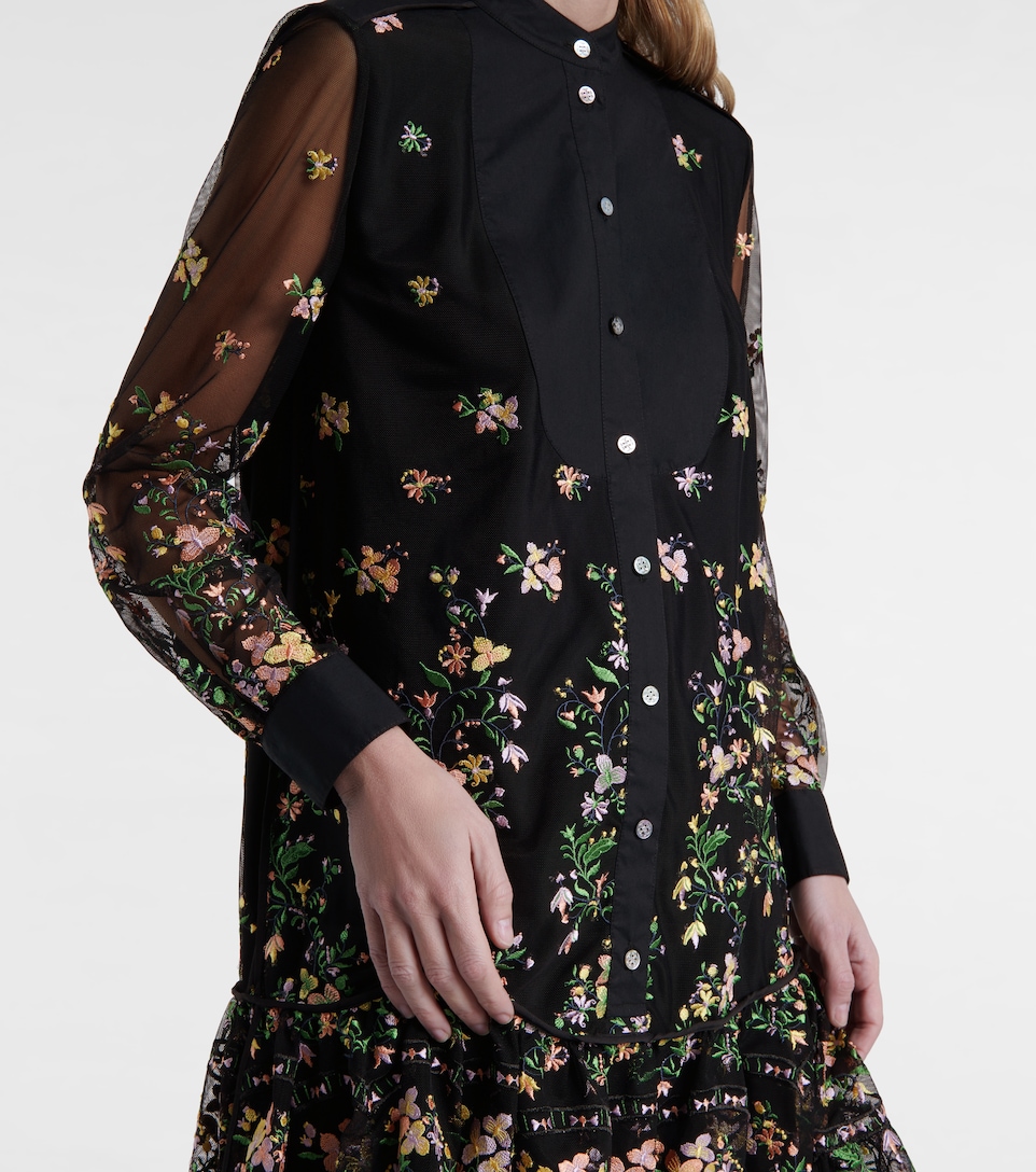 Embroidered Midi Dress - Tory Burch 