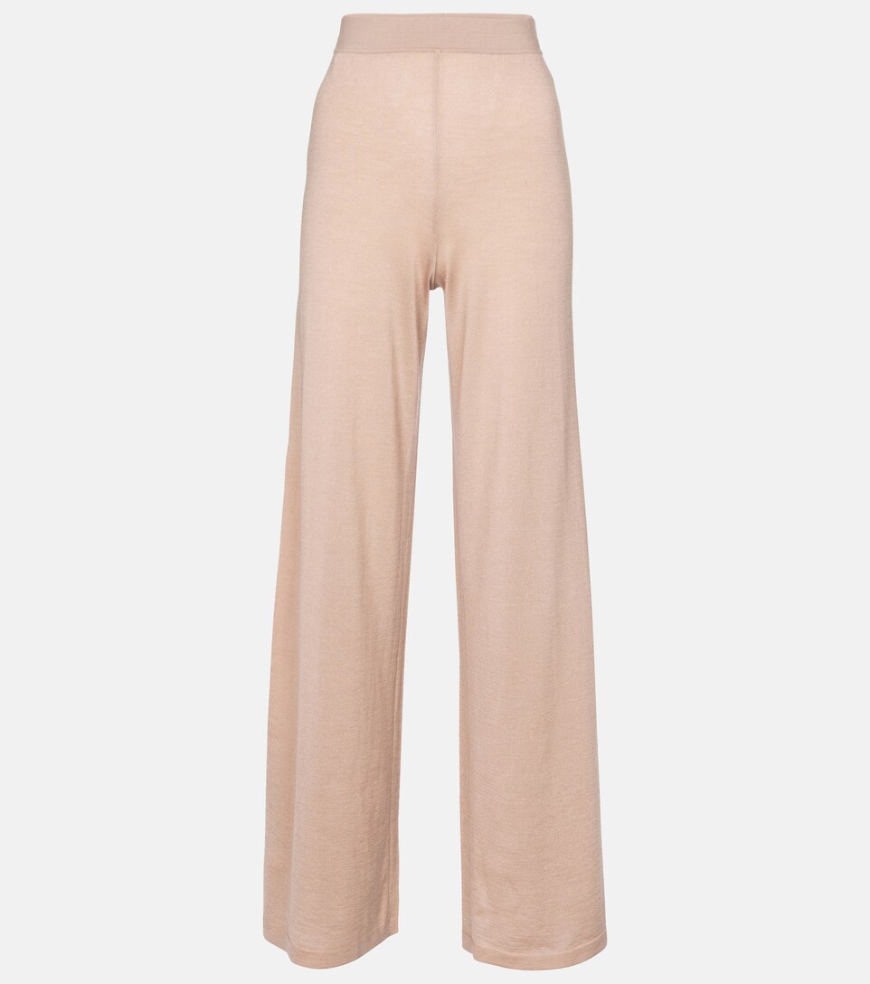 Alaïa - High-rise cashmere-blend pants 