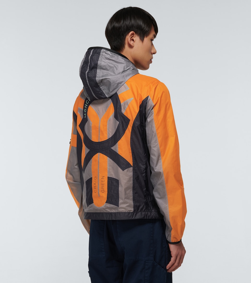 moncler orange windbreaker
