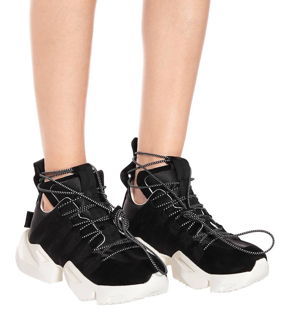 Suede Trimmed Satin Sneakers | Unravel Mytheresa Unravel Suede trimmed sneakers | Mytheresa
