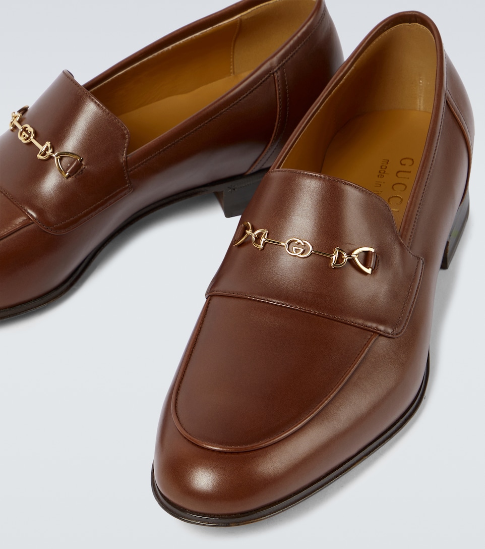 gucci calfskin horsebit platform loafers