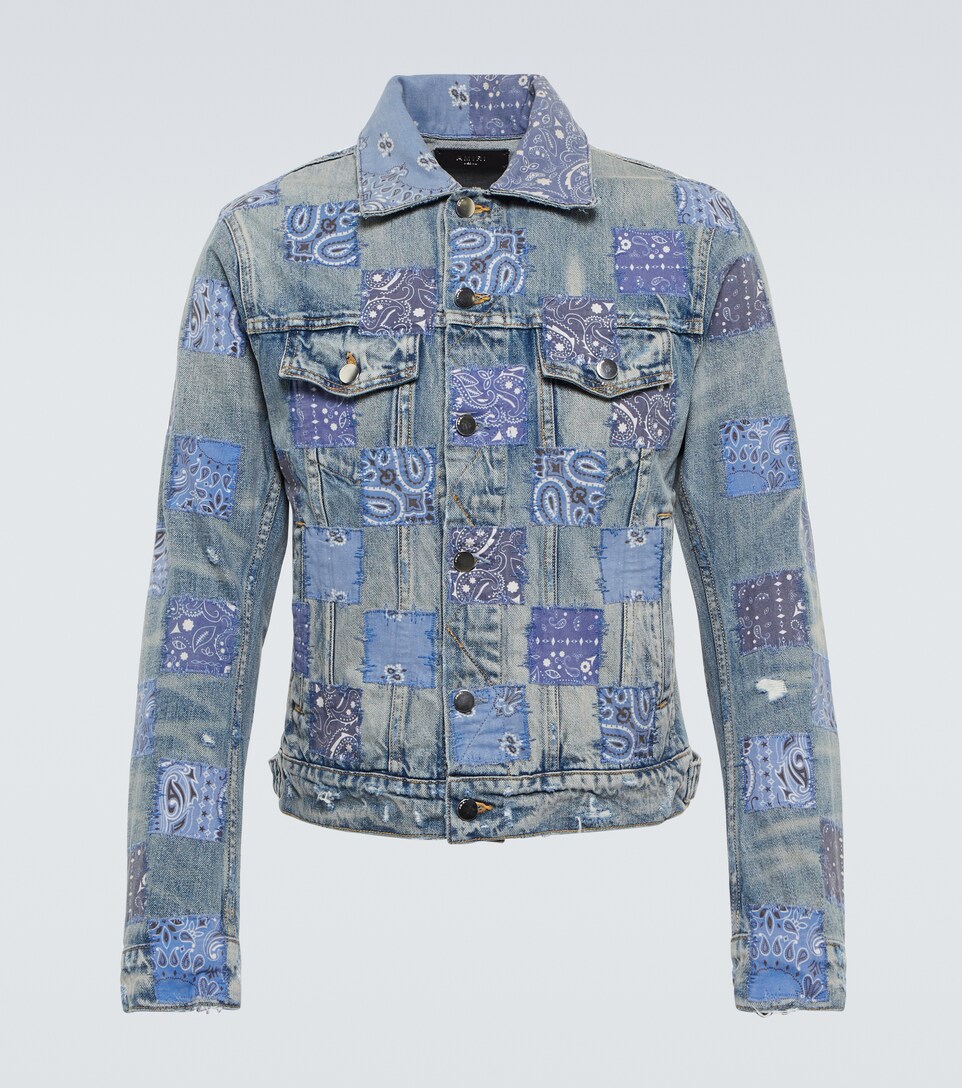 Amiri - Patchwork denim jacket | Mytheresa