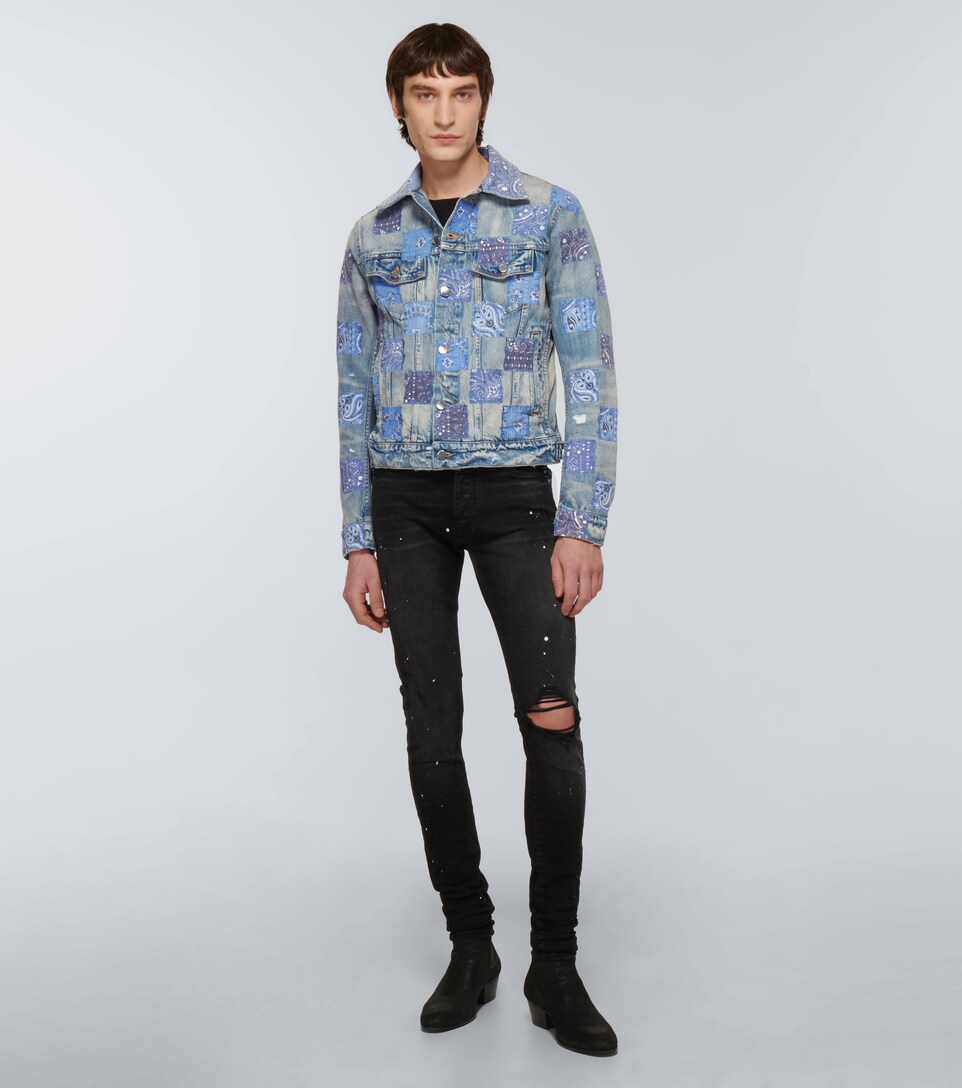Amiri - Patchwork denim jacket | Mytheresa