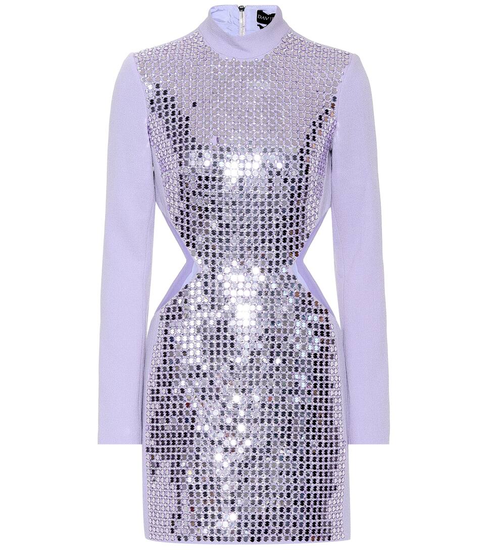 David Koma - Embellished crêpe minidress