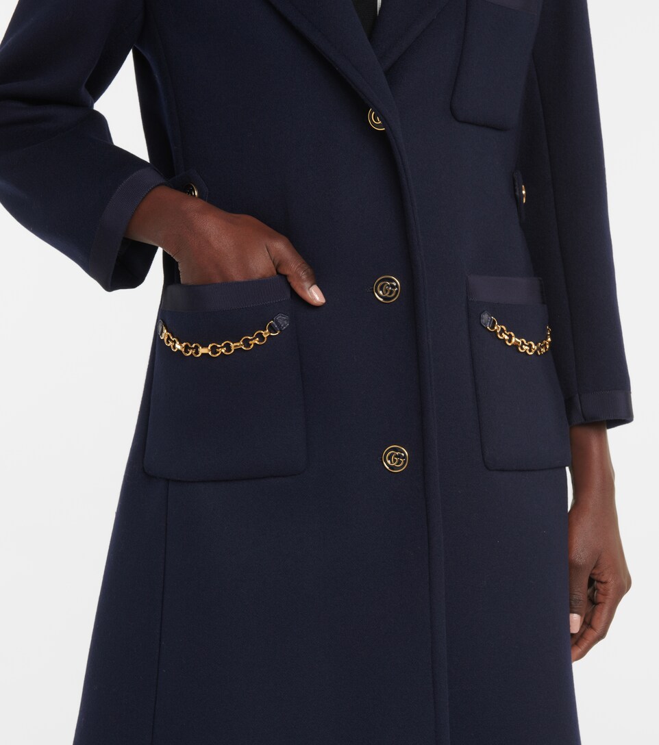 gucci black wool coat