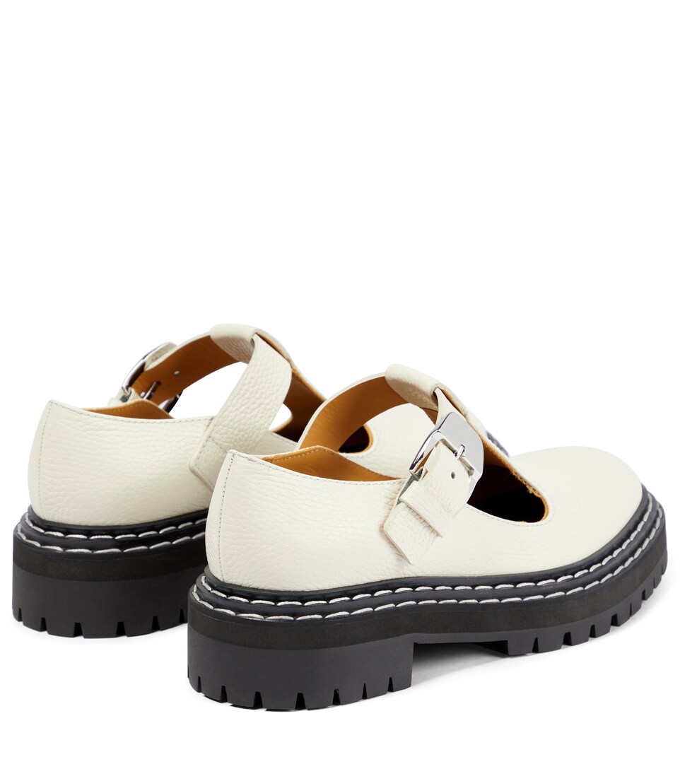 Lug Sole Mary Jane leather flats 