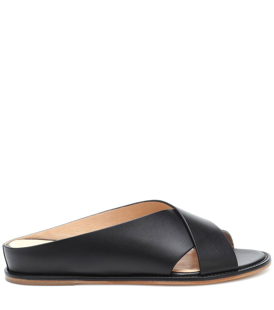 ellington皮革凉拖鞋