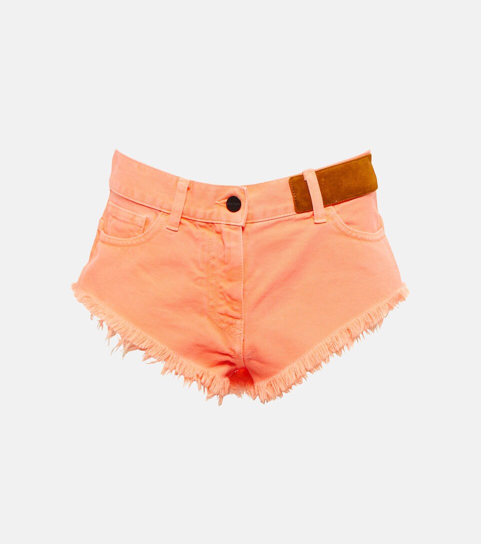 Palm Angels - Frayed mid-rise denim 