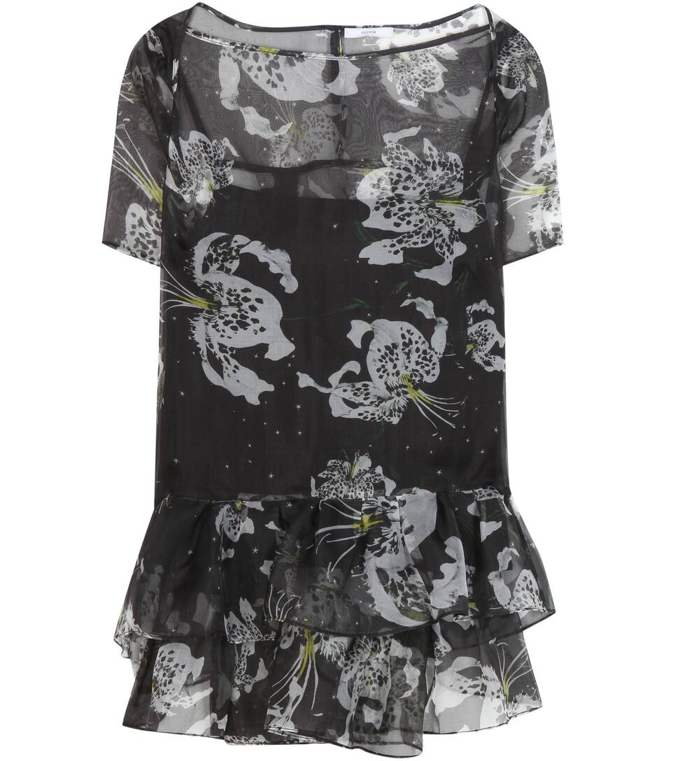 Stampa Noelle Di SetaMytheresa Blusa Organza A Erdem In 13TJlFKc