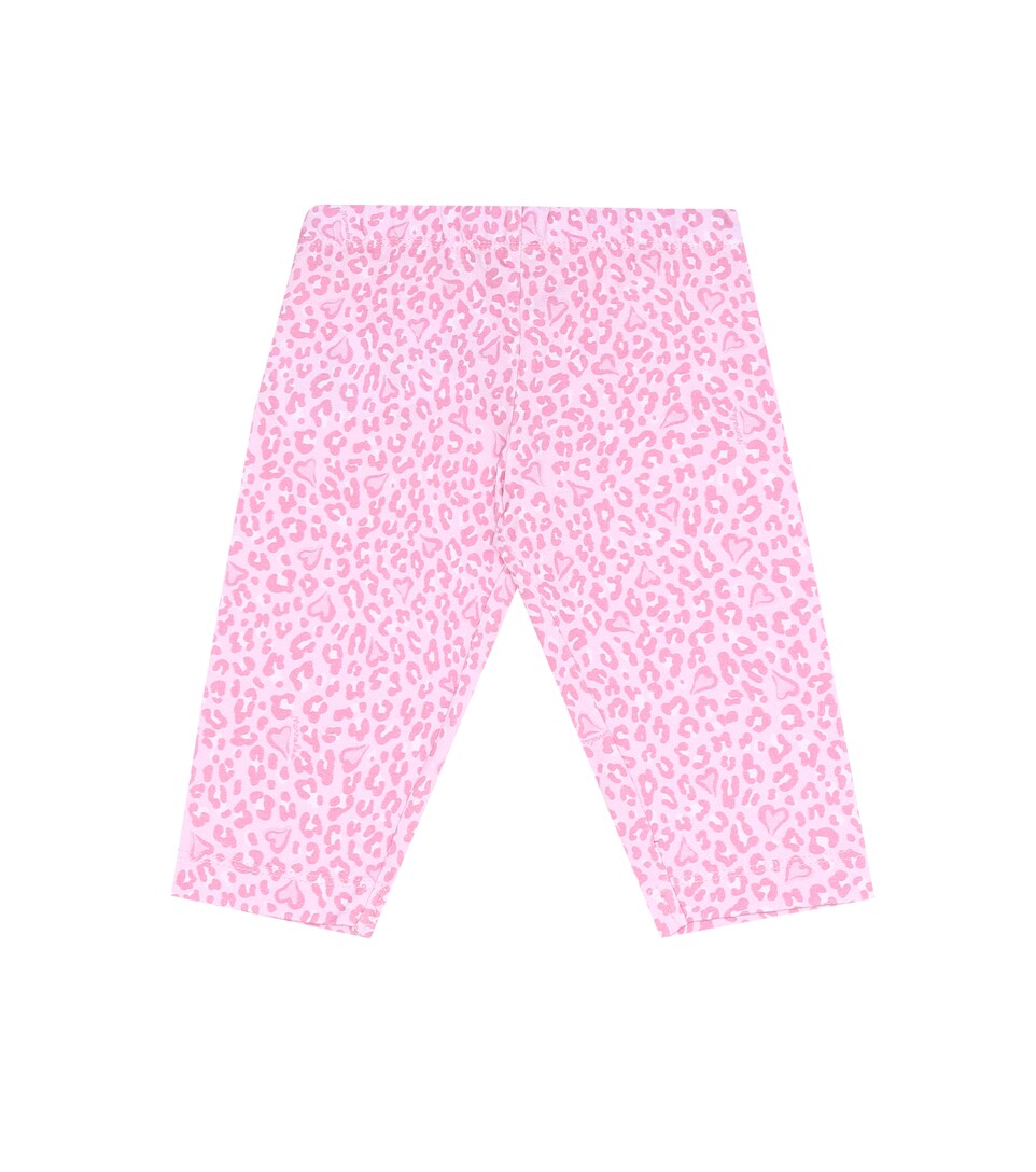 Leopard-print stretch-cotton leggings 