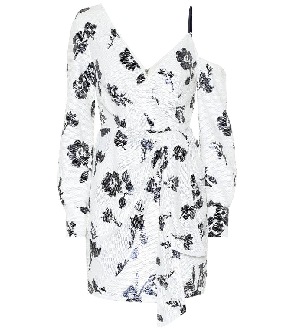 Sequined Cold Shoulder Minidress Self Portrait Mytheresa