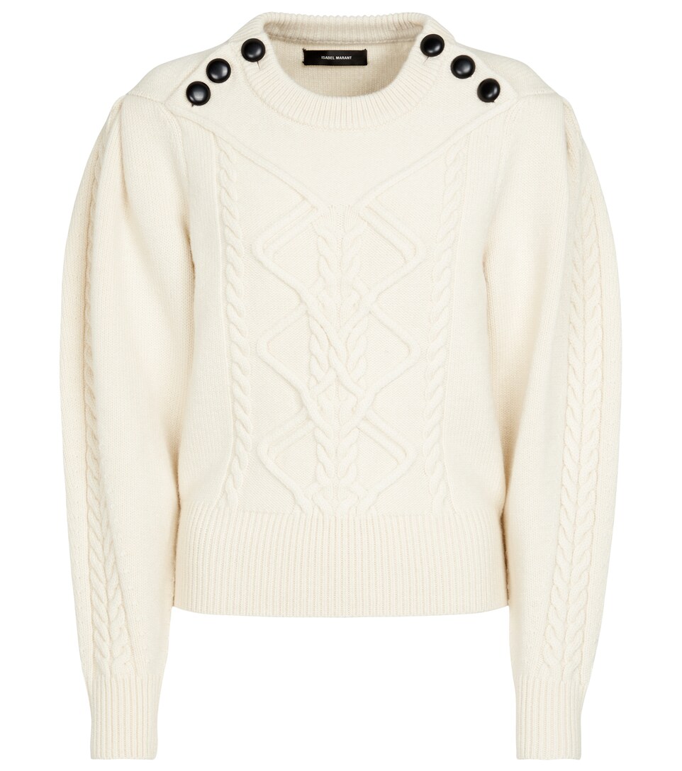 Galia cable-knit wool-blend sweater 