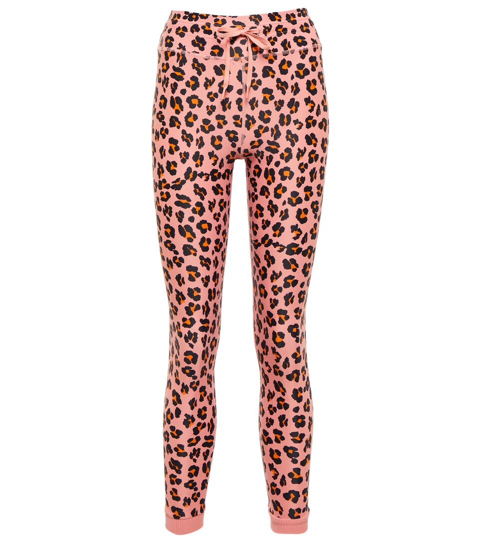 Rose printed high-rise leggings 