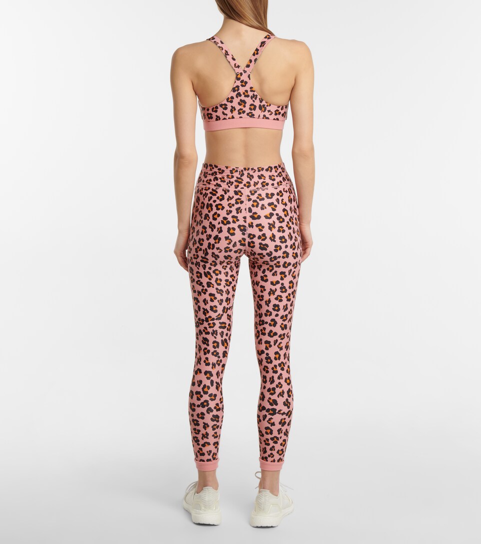Rose printed high-rise leggings 