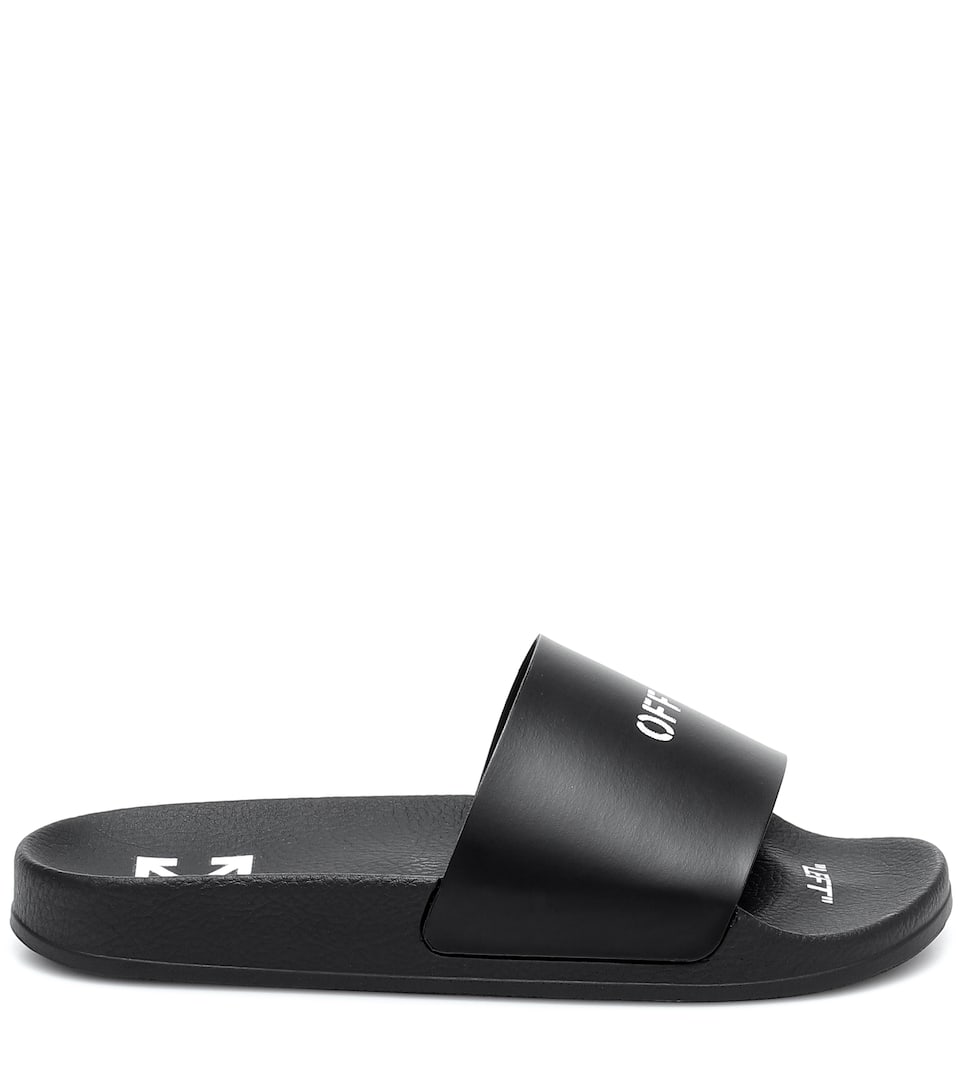 OFF-WHITE LOGO RUBBER SLIDES,P00430181
