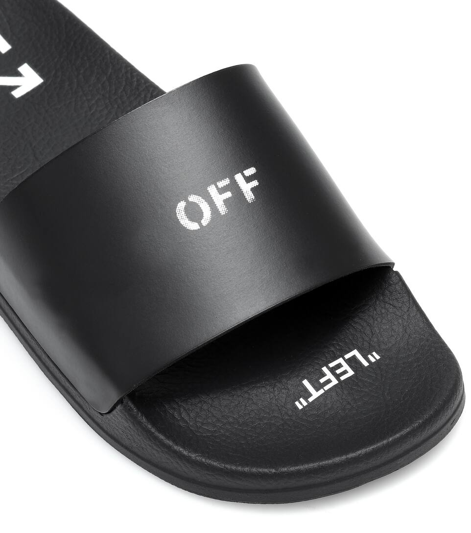 OFF-WHITE LOGO RUBBER SLIDES,P00430181