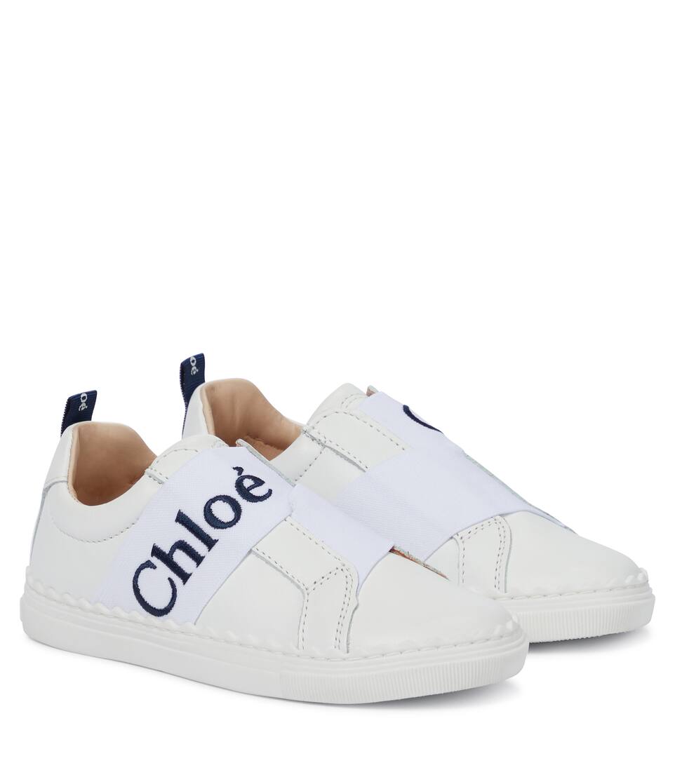 Kids leather sneakers clearance