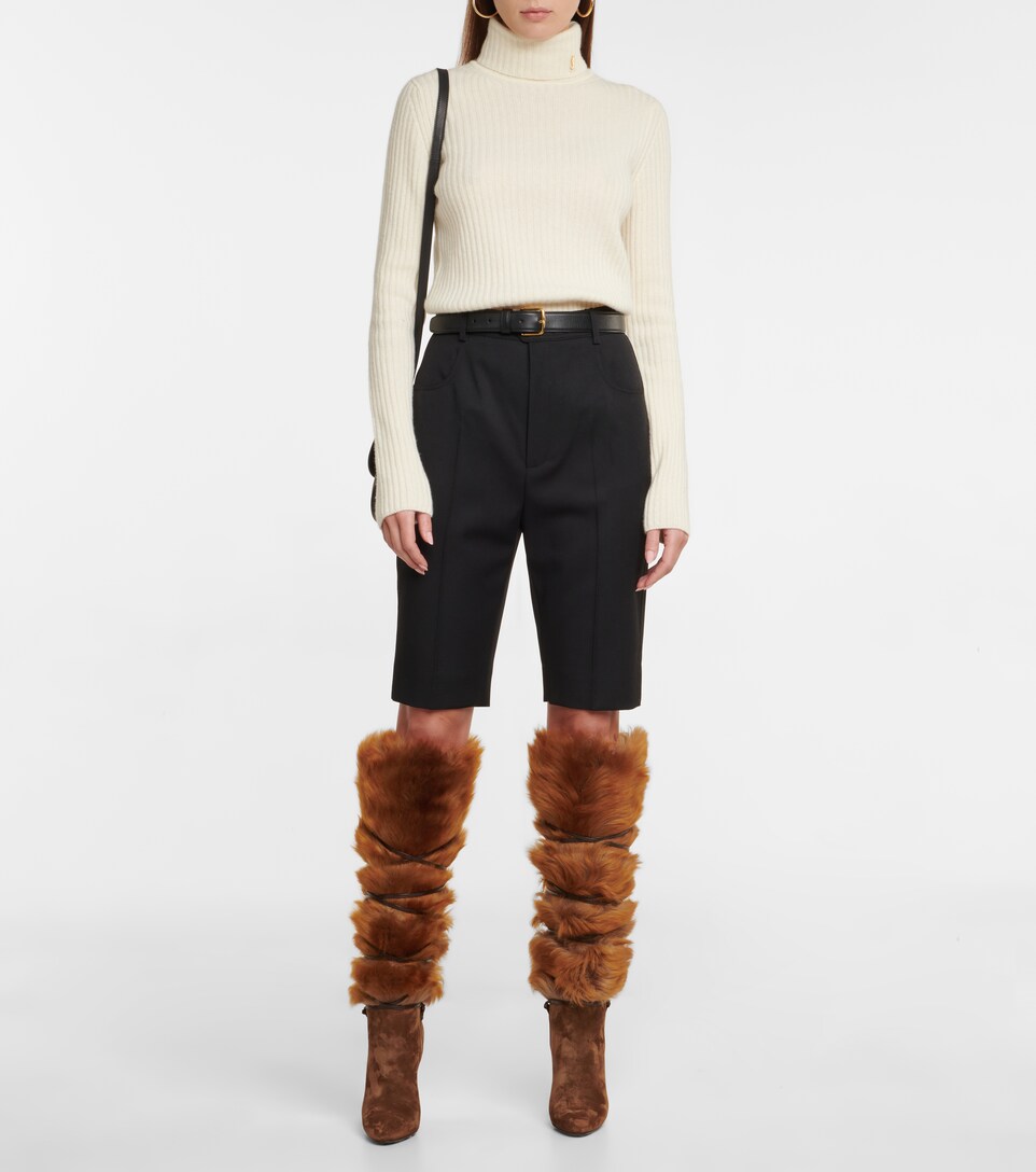 Saint Laurent - Botas altas Jokull 110 de ante y borrego | Mytheresa