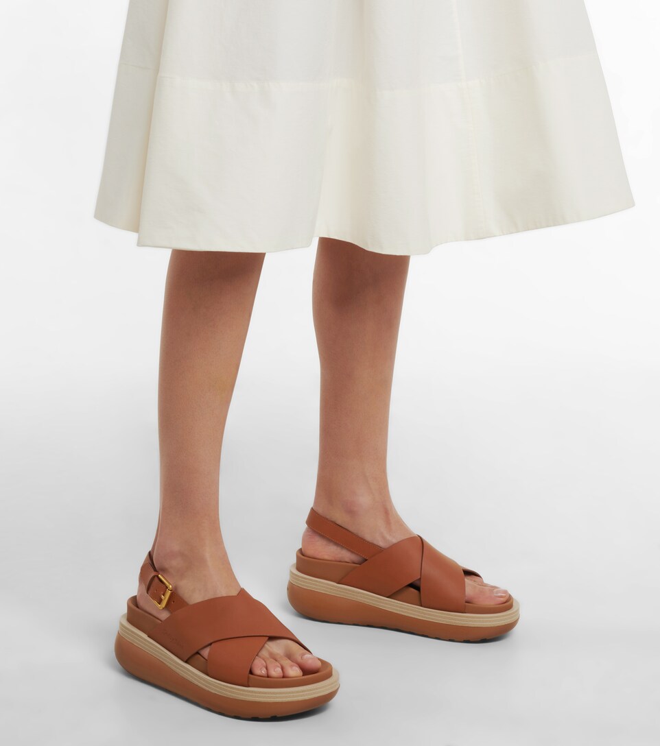 Cicily leather slingback sandals 