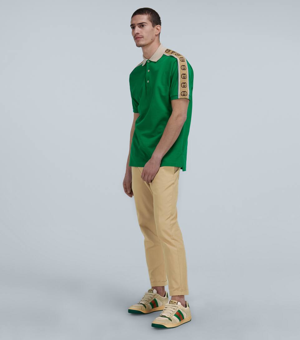 GUCCI SCREENER LEATHER SNEAKERS,P00436270