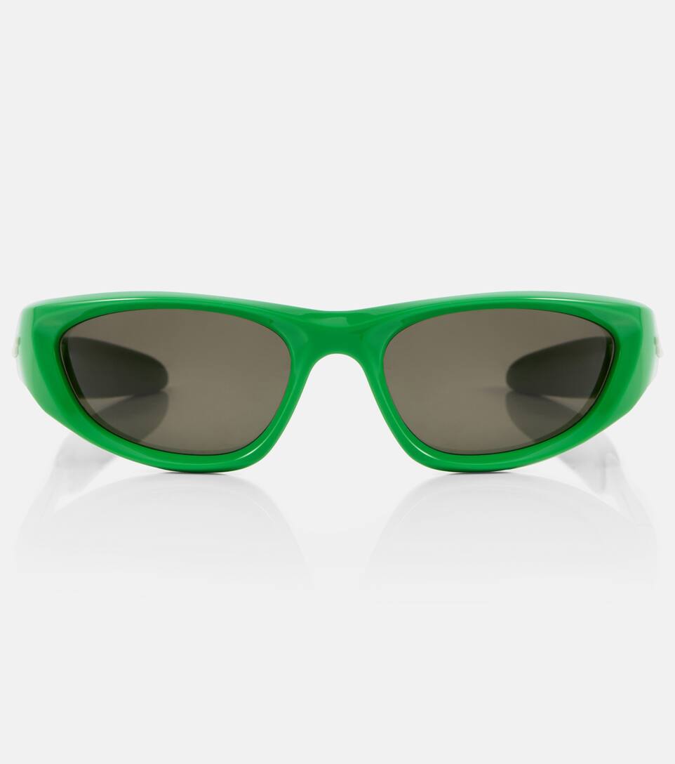 bottega veneta cone wraparound sunglasses