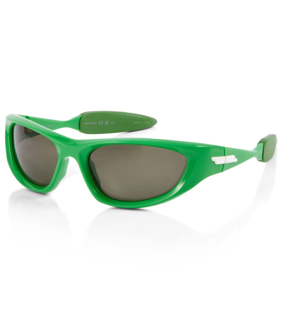 bottega veneta cone wraparound sunglasses