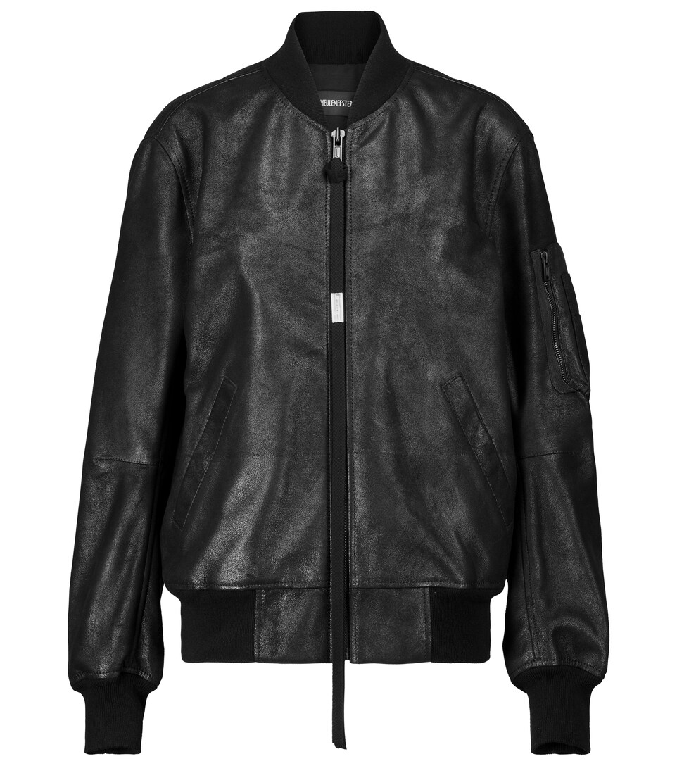 ann demeulemeester leather jacket