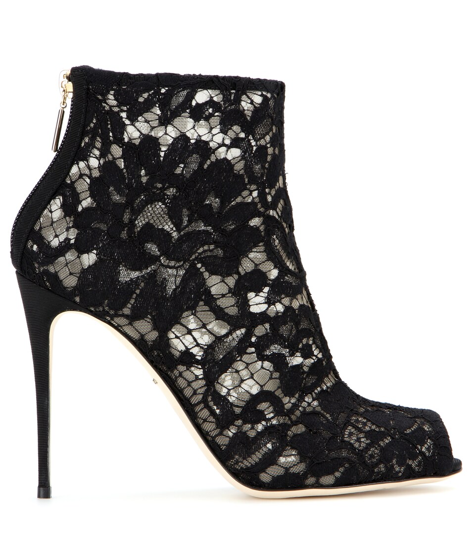 首页 女士 鞋靴 靴子 杜嘉班纳(dolce&gabbana)女士短靴 蕾丝 鱼嘴
