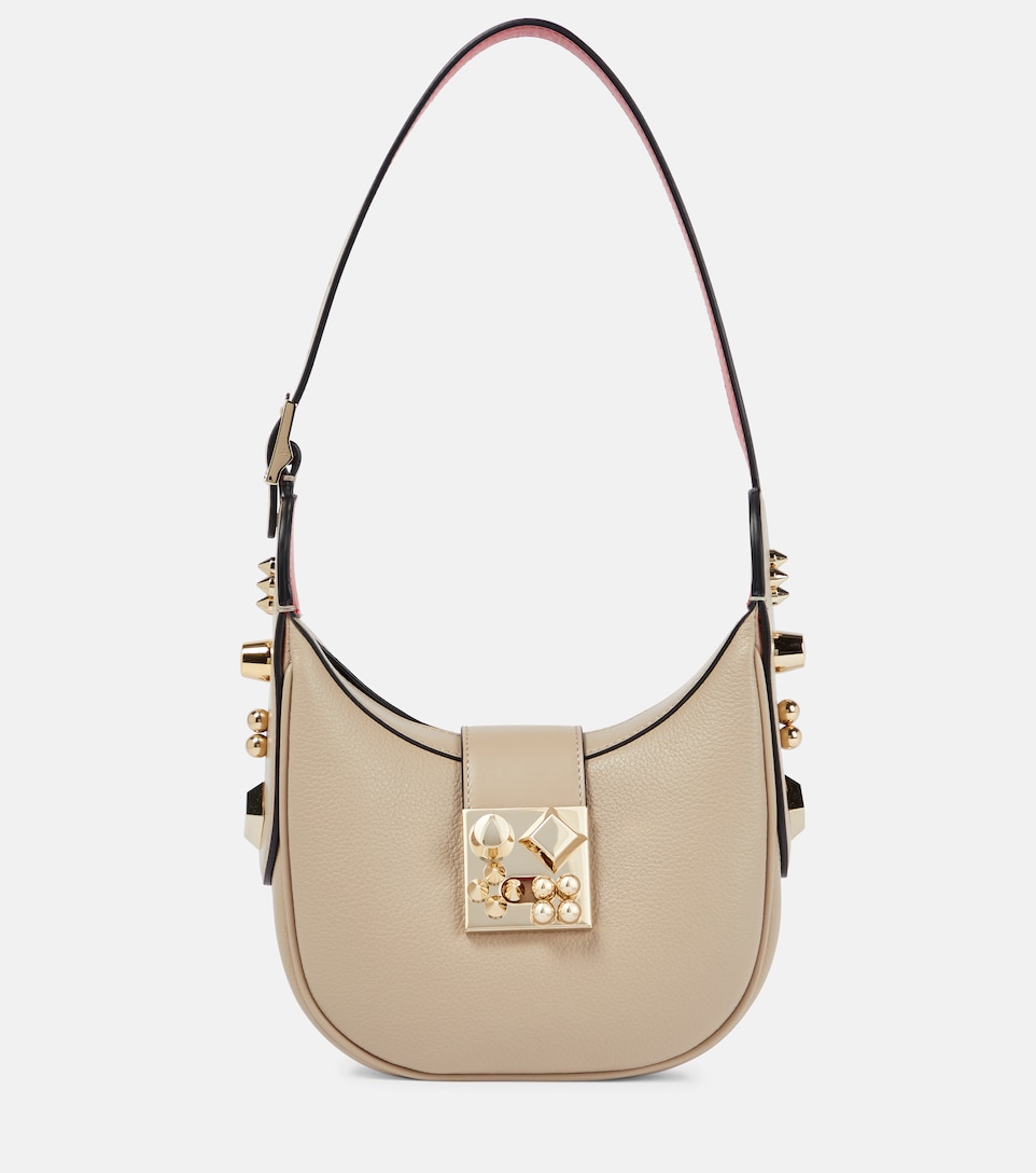 beige leather shoulder bag