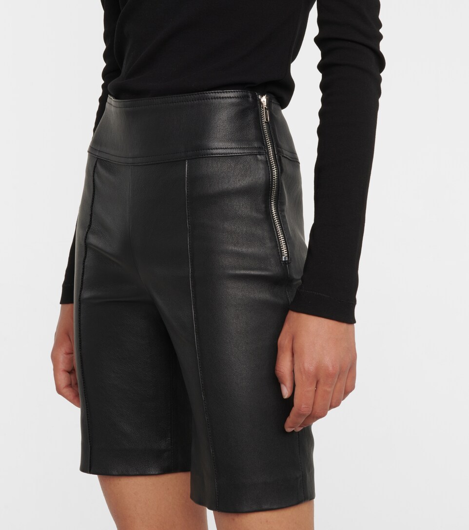 Helmut Lang - Leather biker shorts 