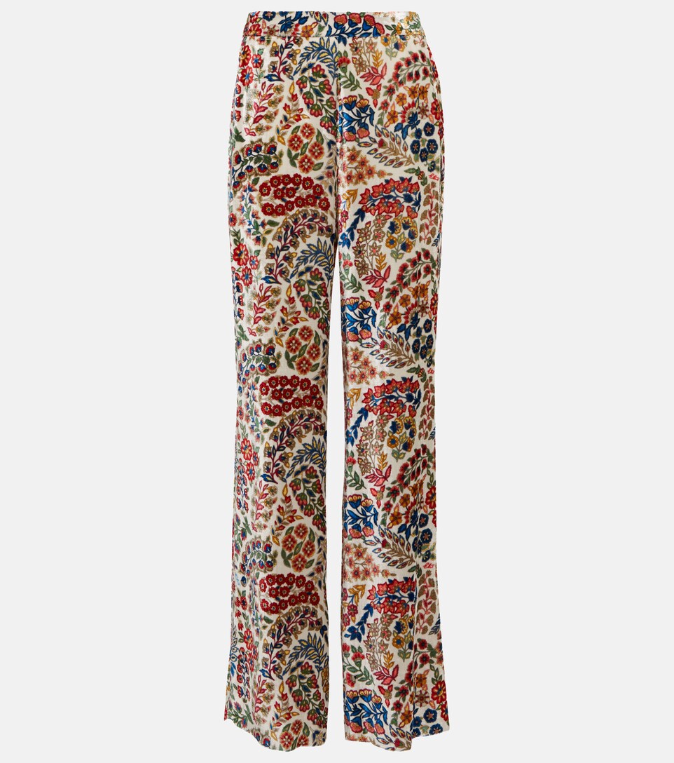Etro - Floral high-rise wide-leg pants 