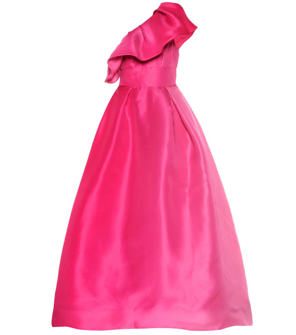 Monique Lhuillier - Ruffled silk gown