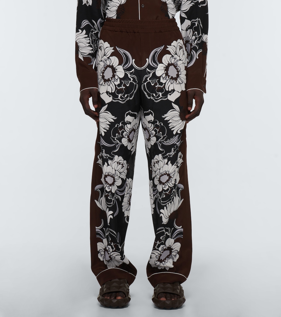 Street Flowers silk pajama pants 