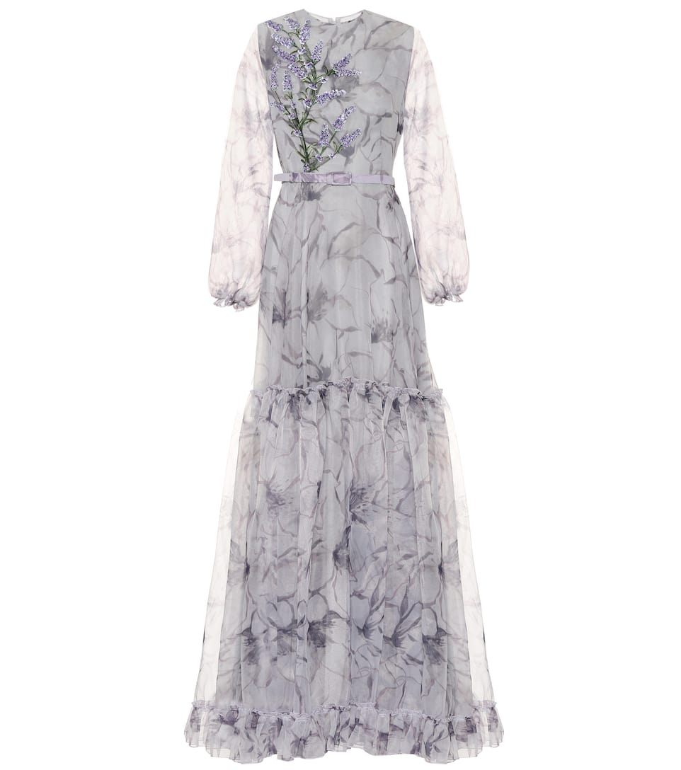 Costarellos - Embroidered organza gown