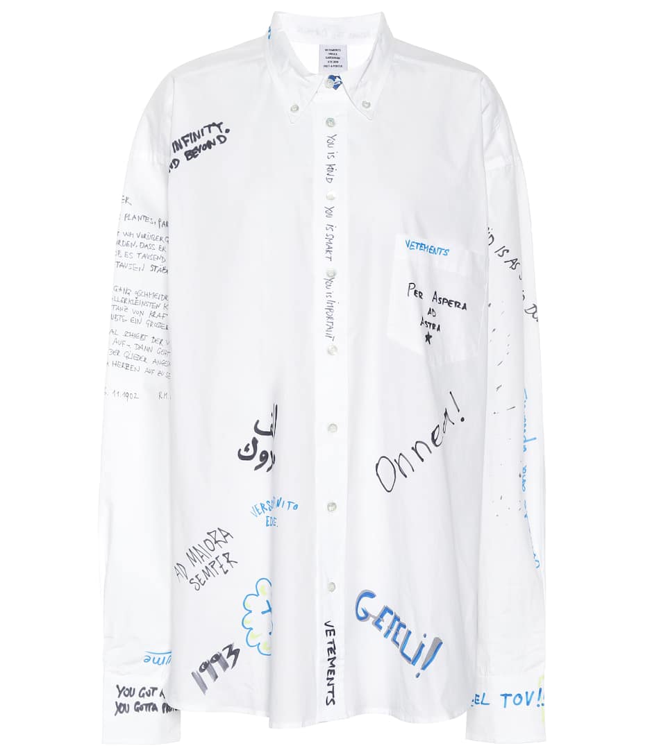 Vetements T-shirts Printed cotton shirt