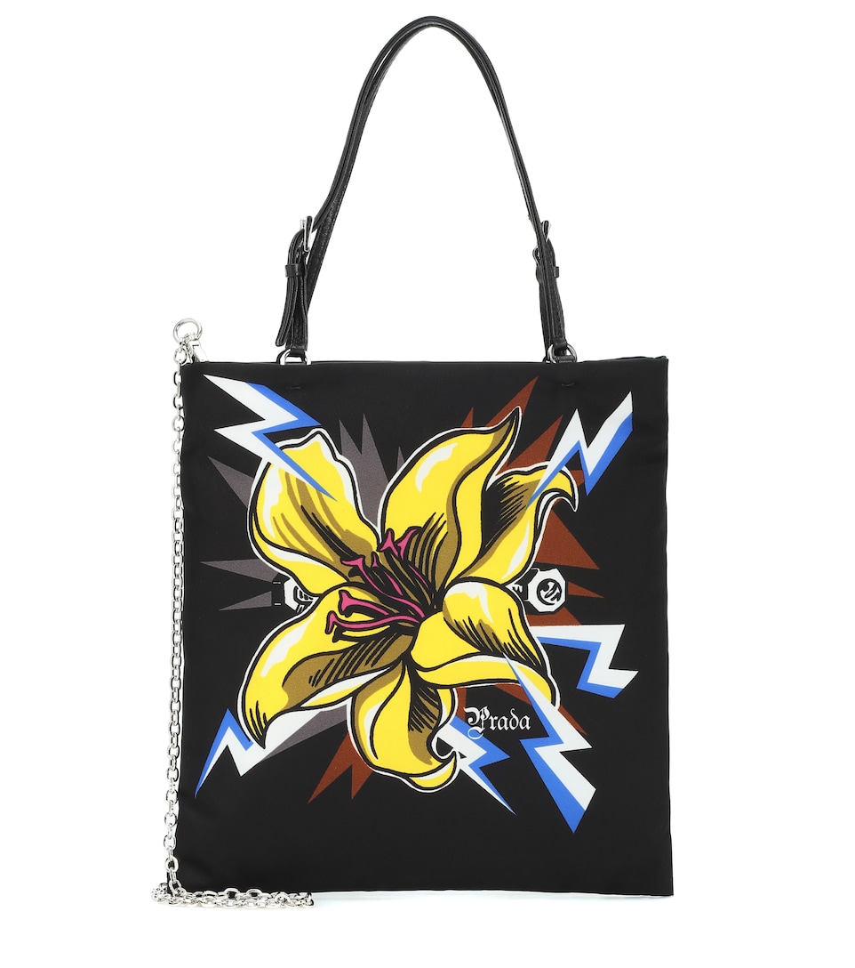 prada printed tote