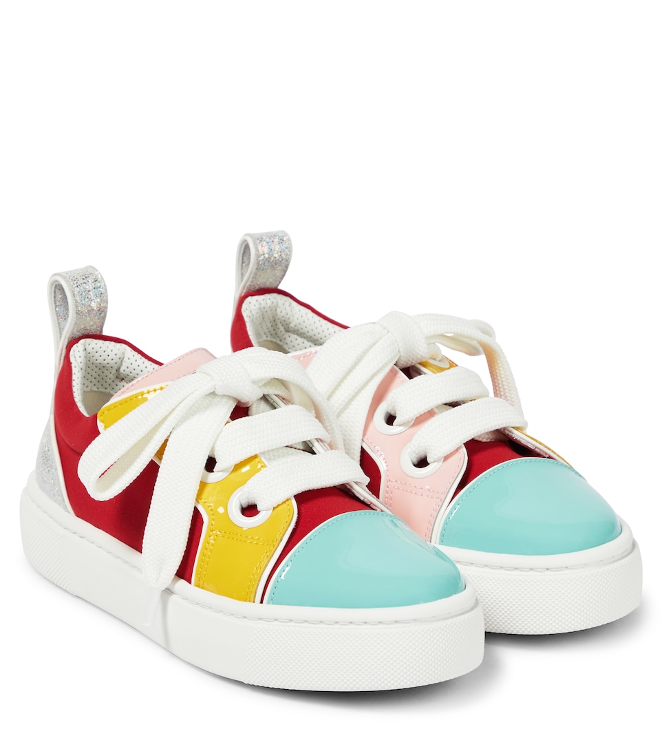 Christian Louboutin Kids - حذاء سنيكرز من الجلد اللامع | Mytheresa