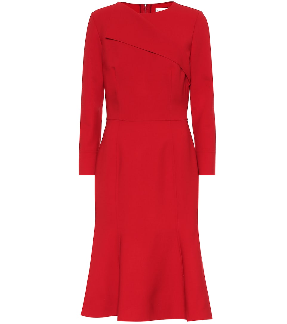 oscar de la renta red dress