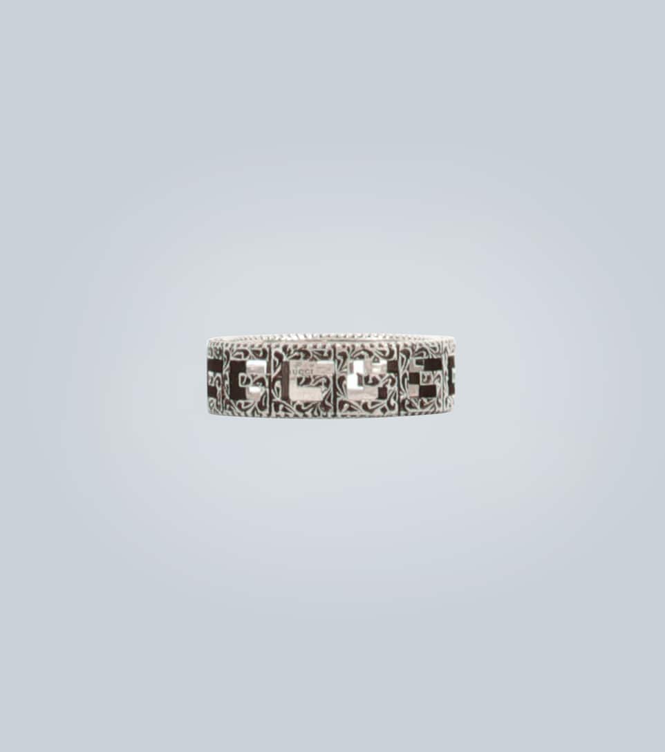 gucci g cube silver ring