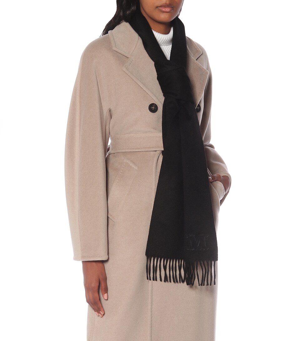 Max Mara - Dalia logo cashmere scarf 